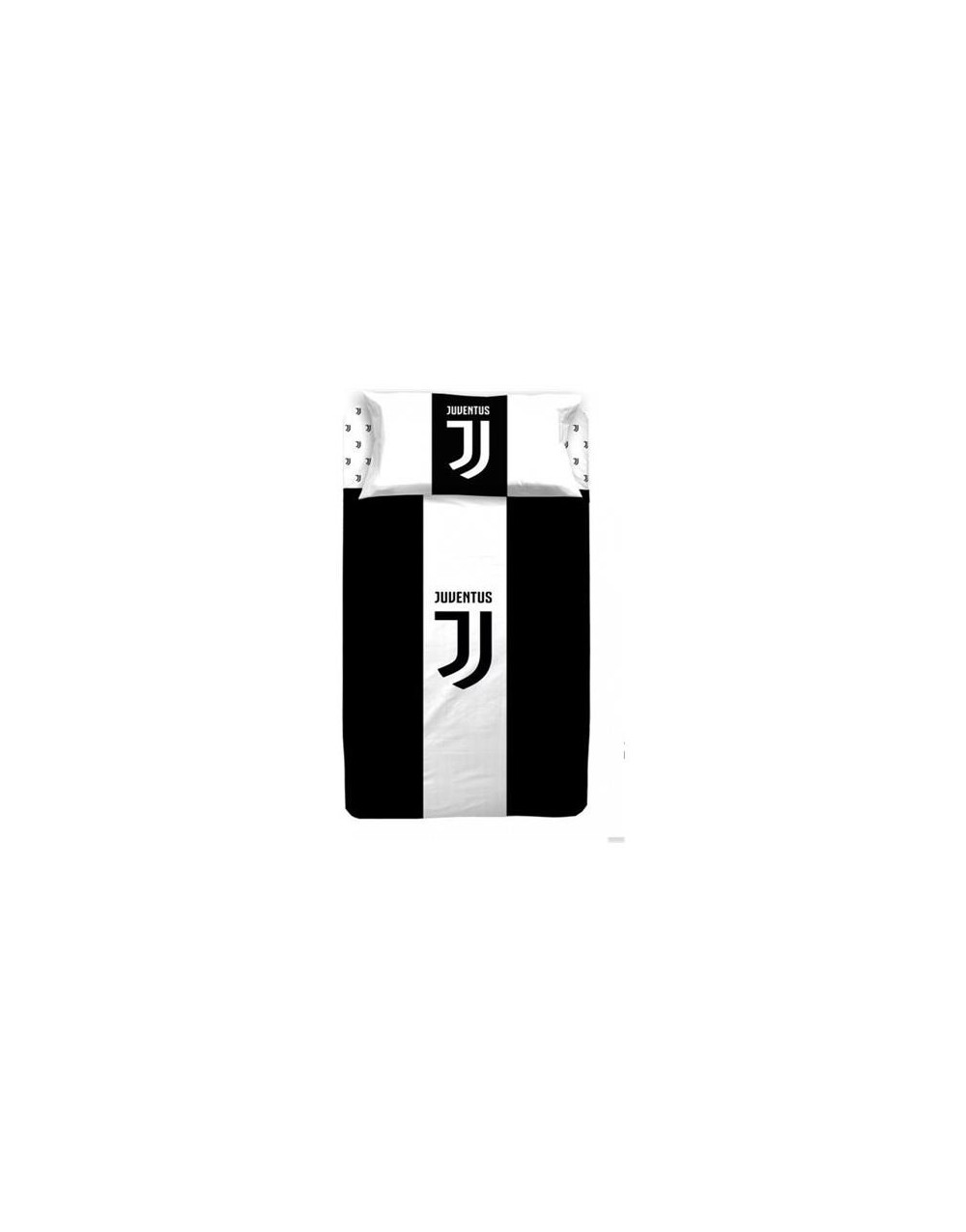 Juventus Completo Letto Singolo Hermet Lenzuola Letto Singolo 1 Piazza Juve  Bianco Nero Set Letto 1 Lenzuolo Sopra +1 Lenzuolo Sotto +1 Federa 